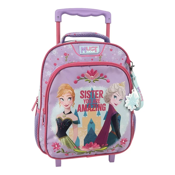 MUST TEAM PRESCHOOL TROLLEY BACKPACK 27X10X31 cm WITH 2 COMPARTMENTS FROZEN SISTER YOU ARE AMAZING