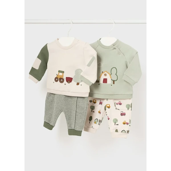 MAYORAL SET COTTON 4 PIECES GREEN