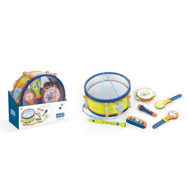 DRUM SET WITH MUSICAL INSTRUMENTS