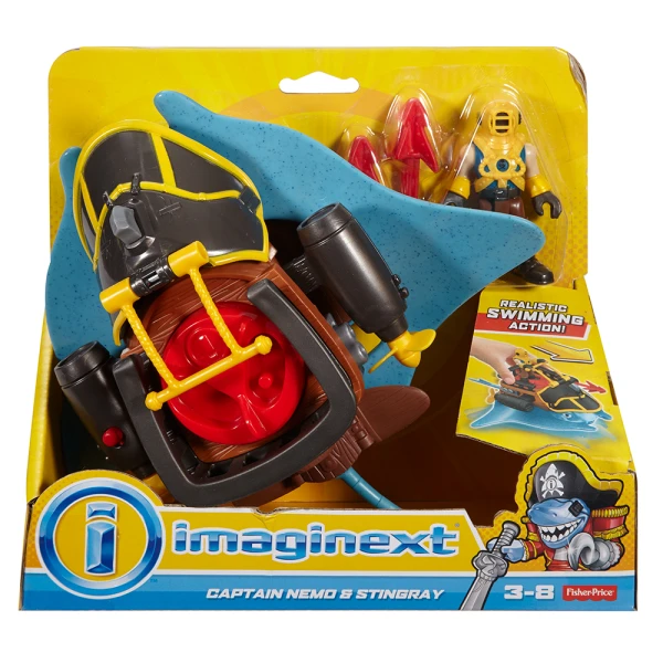 IMAGINEXT PIRATE SHIP BOTTOM CREATURES WITH FIGURE AND ACCESSORIES - 2 DESIGNS