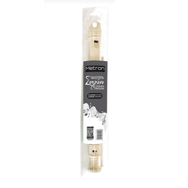 METRON FLUTE SOPRANO WITH CLEANING BRUSH AND INSTRUCTIONS
