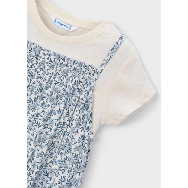 MAYORAL DRESS COMBINED LIGHT BLUE 