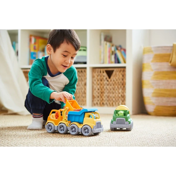GREEN TOYS ΚΑΤΑΣΚΕΥΑΣΤΙΚΑ ΟΧΗΜΑΤΑ ΣΕΤ 3 τεμ. CST3-1209 - 2 ΣΧΕΔΙΑ