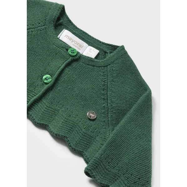 MAYORAL SHORT CARDIGAN KNITTED BASIC DARK GREEN