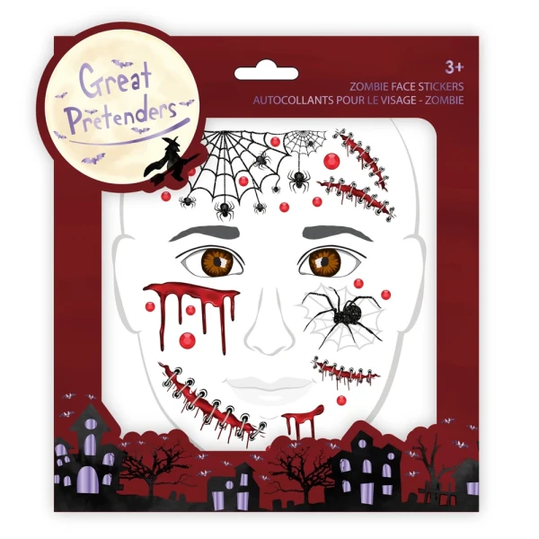 FACE STICKERS ZOMBIE
