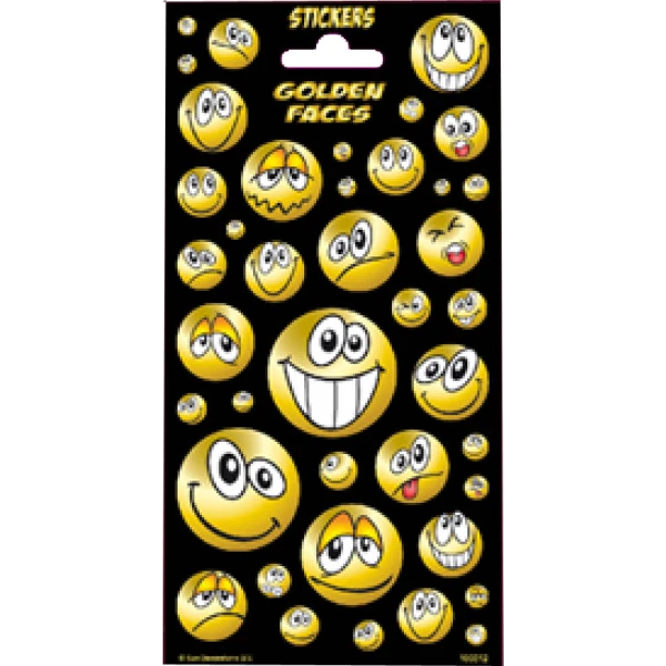 STICKERS GOLDEN FACES 