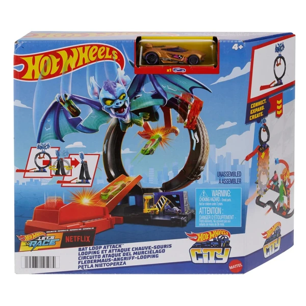 HOT WHEELS CITY TRACKS WITH BEASTS - BAT LOOP ATTACK