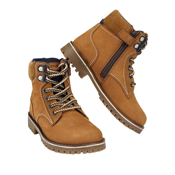 MAYORAL LEATHER BOOTS FLESH-COLORED
