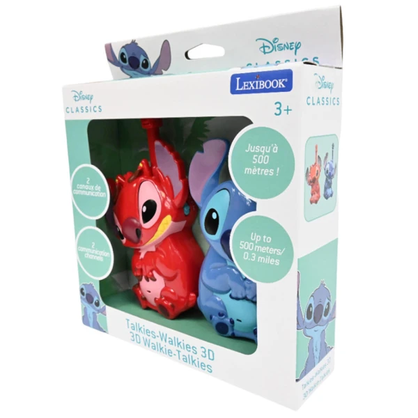 LEXIBOOK 3D STITCH WALKIE TALKIES UP TO 500m