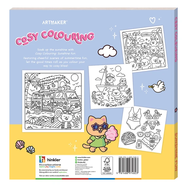 ART MAKER COSY COLOURING ΒΙΒΛΙΟ ΖΩΓΡΑΦΙΚΗΣ SUNSHINE FUN