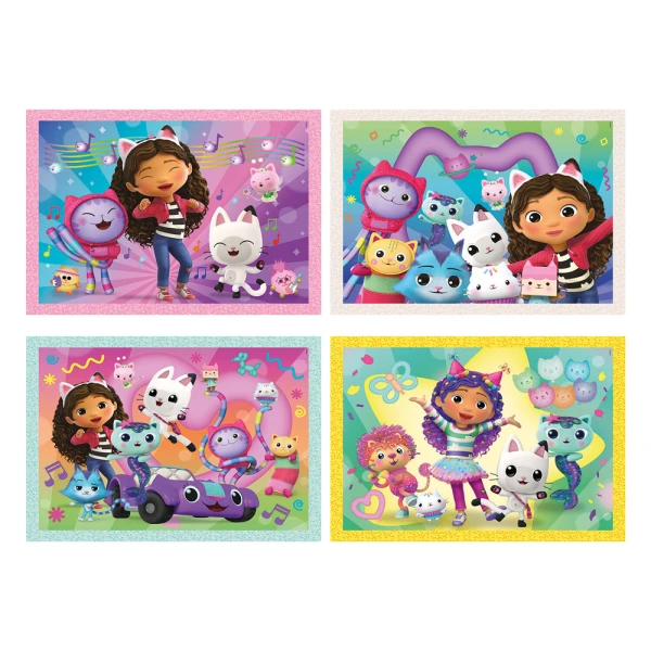 CLEMENTONI ΠΑΙΔΙΚΟ ΠΑΖΛ 4 ΣΕ 1 SUPER COLOR GABBY\'S DOLLHOUSE 12-16-20-24 ΤΜΧ