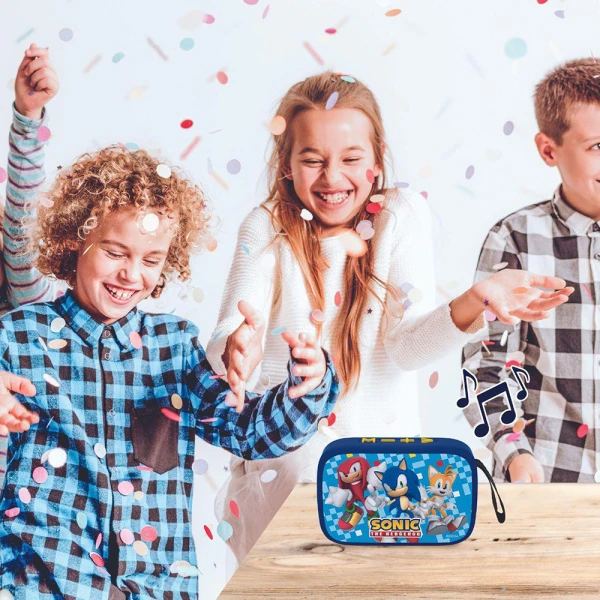 LEXIBOOK ΜΙΝΙ ΦΟΡΗΤΟ ΗΧΕΙΟ BLUETOOTH ΜΕ ΥΦΑΣΜΑΤΙΝΟ ΦΙΝΙΡΙΣΜΑ SONIC