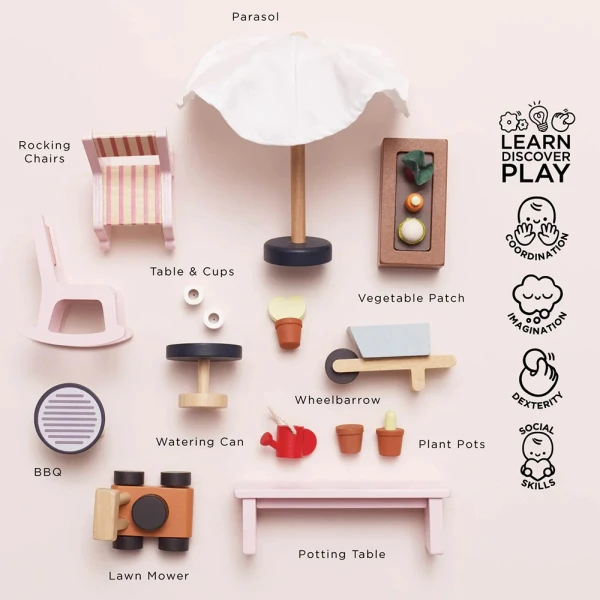 LE TOY VAN WOODEN CONSERVATORY PALYSET