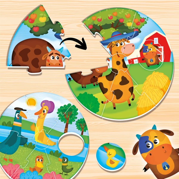 LISCIANI MONTESSORI BABY ΕΚΠΑΙΔΕΥΤΙΚΟ ΚΥΚΛΙΚΑ ΠΑΖΛ ΜΕ ΜΩΡΑ ΖΩΑΚΙΑ