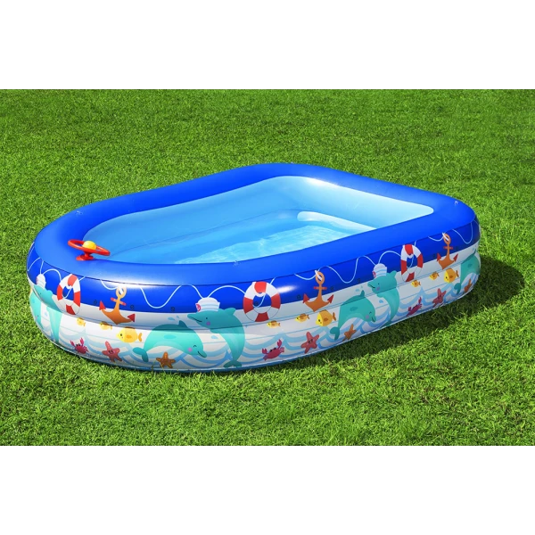 BESTWAY INFLATABLE FAMILY POOL 212X155X132 cm SEA CAPTAIN