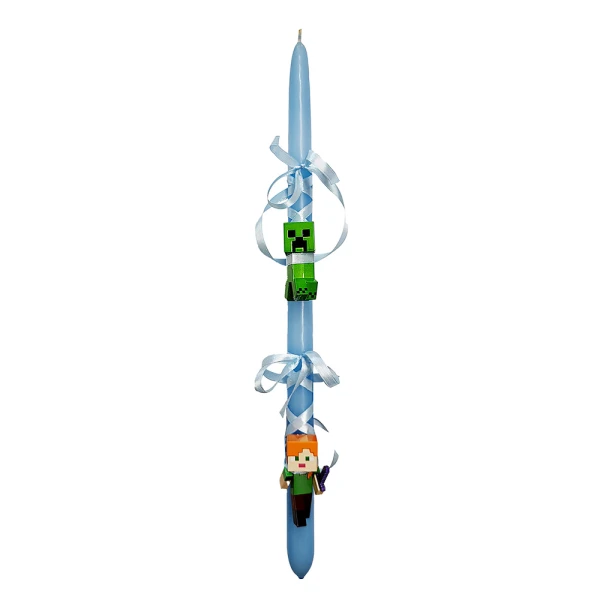HANDMADE EASTER CANDLE MINECRAFT ΦΙΓΟΥΡΕΣ 6 CM. - 2 DESIGNS