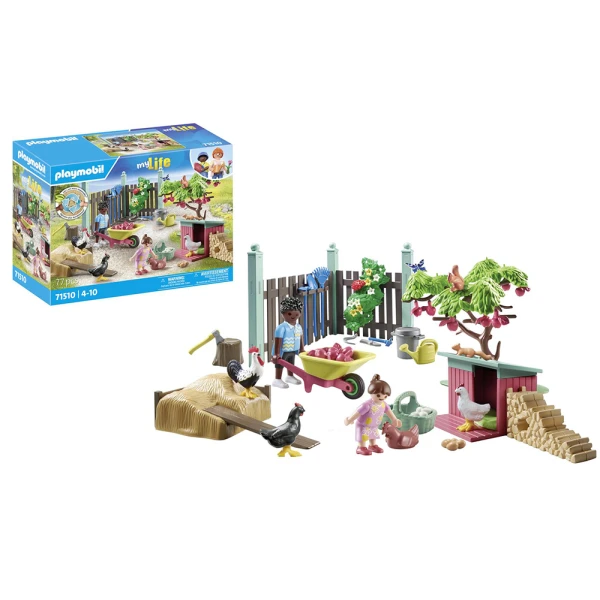 PLAYMOBIL CITY LIFE ΚΗΠΟΣ ΕΞΟΧΙΚΟΥ ΣΠΙΤΙΟΥ ΜΕ ΚΟΤΕΤΣΙ