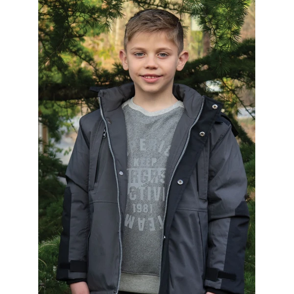 ENERGIERS JACKET BOY CHARCOAL