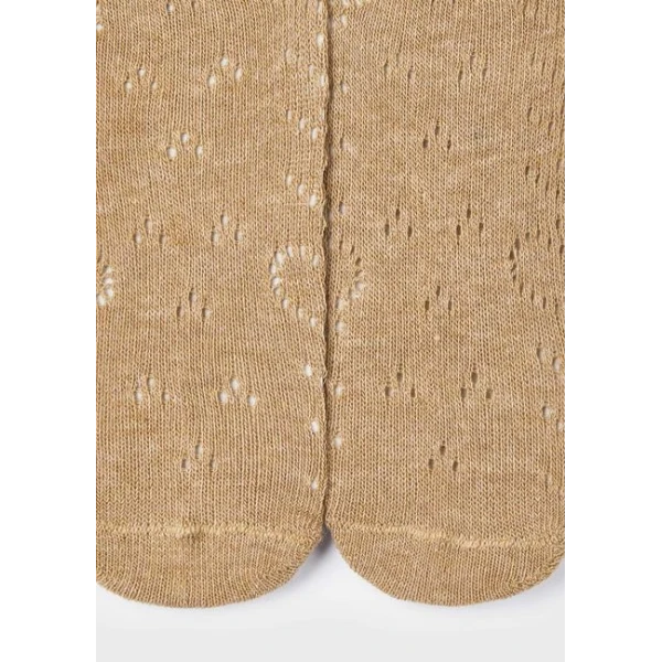 MAYORAL PERFORATED TIGHTS DARK BROWN