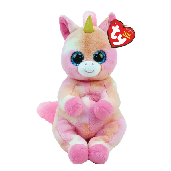 TY BEANIE BELLIES SKYLAR PLUSH UNICORN PINK 15 CM