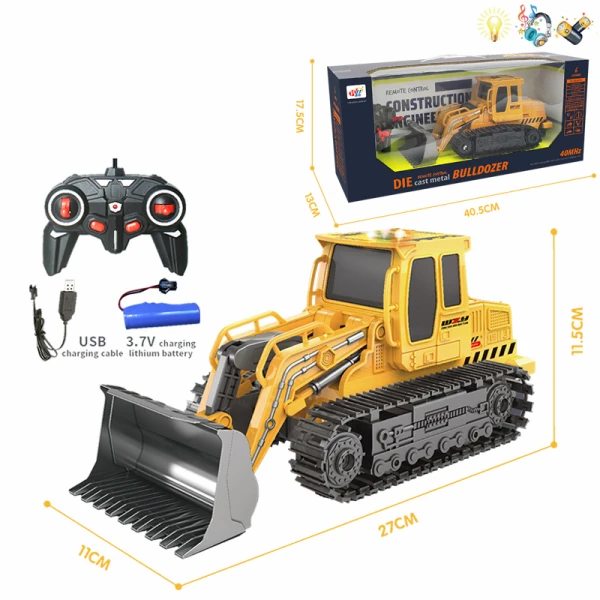 REMOTE CONTROL USB BULLDOZER WITH 6 FUNCTIONS 40MHz
