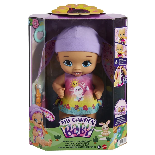 MY GARDEN BABY - BRUSH & SMILE LITTLE BUNNY BABY PINK HAIR