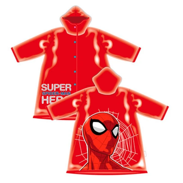 PVC RAINCOAT SPIDERMAN RED