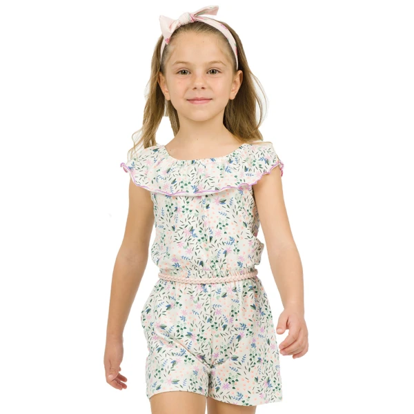ENERGIERS OVERALL SHORT PANTS BEBE GIRL CHINTZ