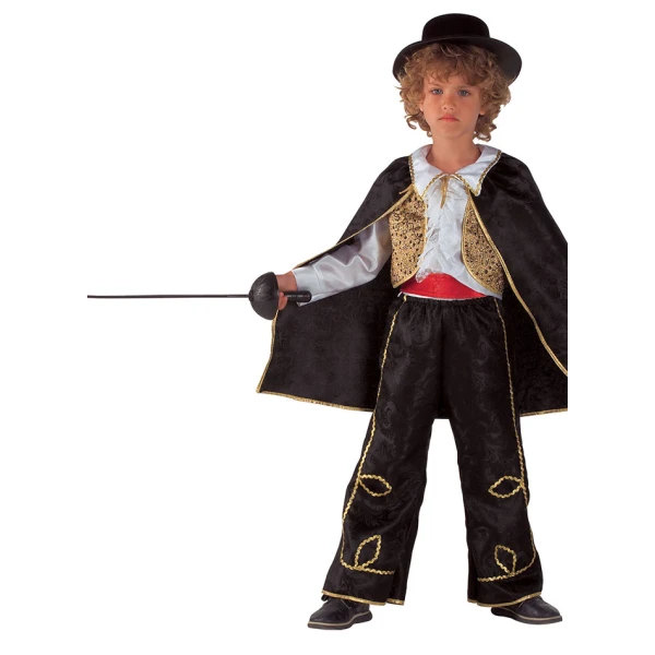 CARNIVAL COSTUME DON DIEGO + ZORRO\'S FELT HAT