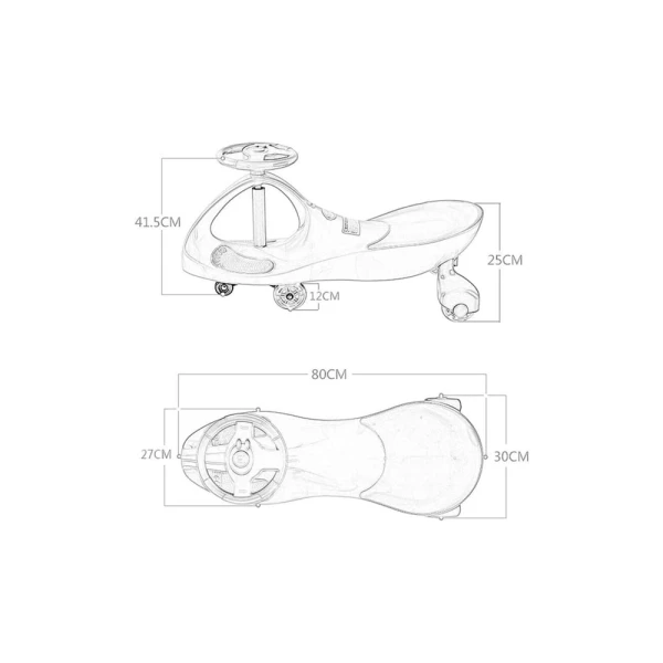 FOOT-MOVABLE ECO CAR RED
