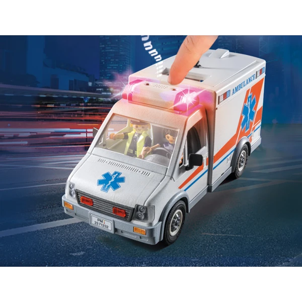 PLAYMOBIL CITY ACTION ΑΣΘΕΝΟΦΟΡΟ ΜΕ ΔΙΑΣΩΣΤΕΣ 