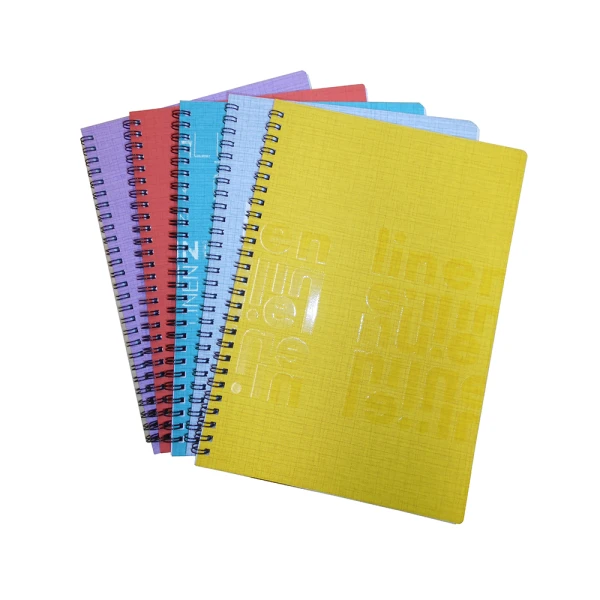 SPIRAL NOTEBOOK 17χ24 2 TOPICS 60 SHEETS LINEN - 5 COLOURS