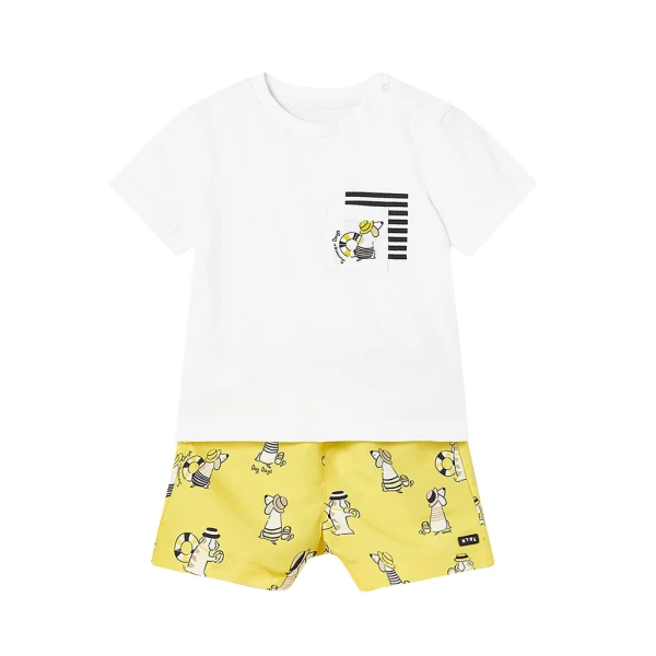 MAYORAL SET BEACH BLOUSE LEMON