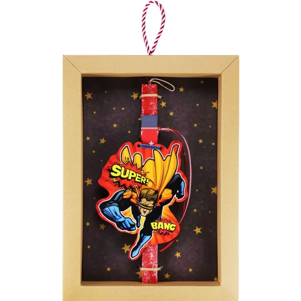 SYNCHRONIA HANDMADE CANDLE 30 cm SUPER HERO SUPER