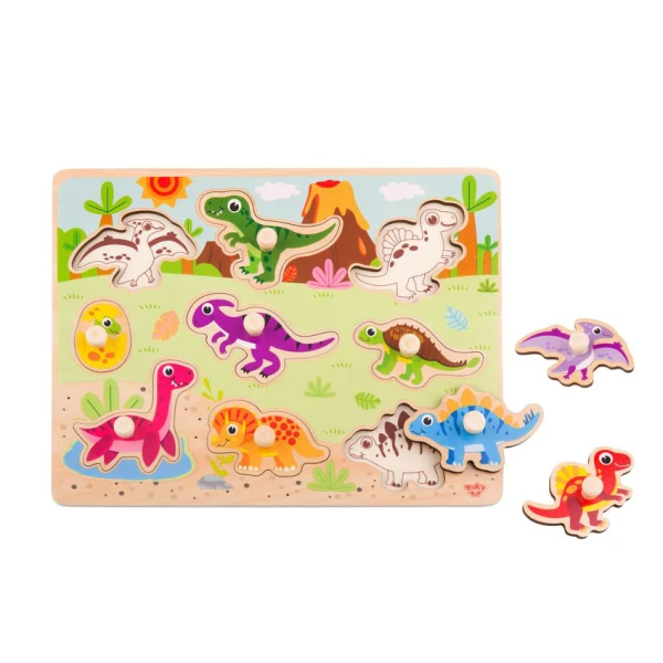 WOODEN WEDGE PUZZLE DINOSAURS