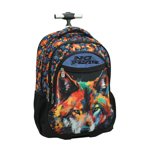 BACK ME UP TROLLEY NO FEAR COLORED WOLF