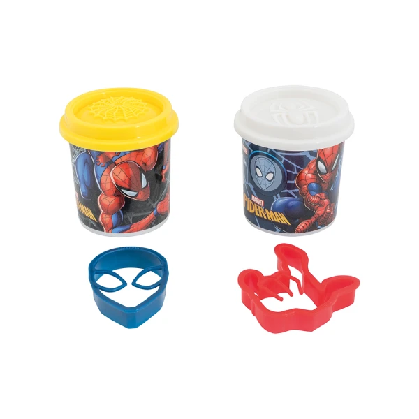 AS DOUGH DISNEY FROZEN & MARVEL SPIDERMAN SET OF 2 DOUGH POTS WITH 2 CUTTERS 228gr FOR AGES 3+ - 8 DESIGNS