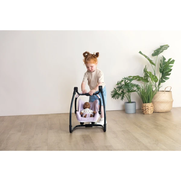 SMOBY MAXI COSI ΚΑΘΙΣΜΑ ΚΑΙ ΚΑΡΕΚΛΑ ΦΑΓΗΤΟΥ ΚΟΥΚΛΑΣ ΡΟΖ