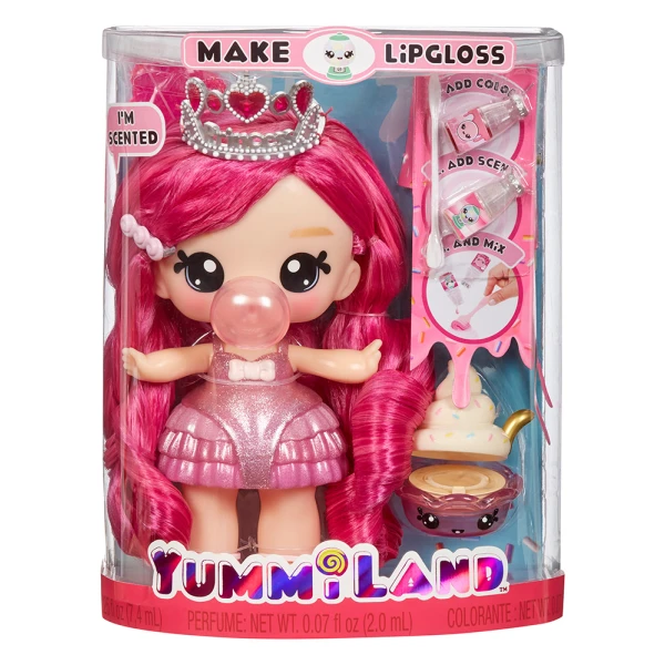 YUMMILAND LIPGLOSS ΜΕΓΑΛΗ ΚΟΥΚΛΑ & ΖΩΑΚΙ - BIANCA BUBBLE GUM