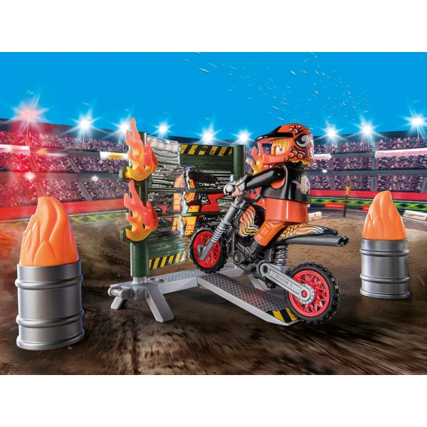 PLAYMOBIL STUNT SHOW STARTER PACK ΑΚΡΟΒΑΤΙΚΑ ΜΕ ΜΗΧΑΝΗ MOTORCROSS