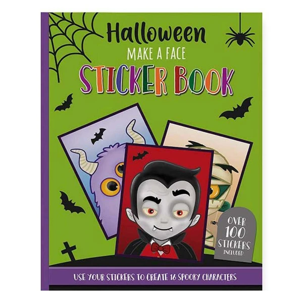 HALLOWEEN ΒΙΒΛΙΟ ΜΕ ΑΥΤΟΚΟΛΛΗΤΑ MAKE A FACE