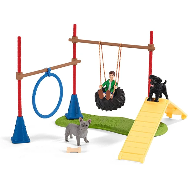 MINIATURES SCHLEICH PLAYSET PUPPY AGILITY TRAINING