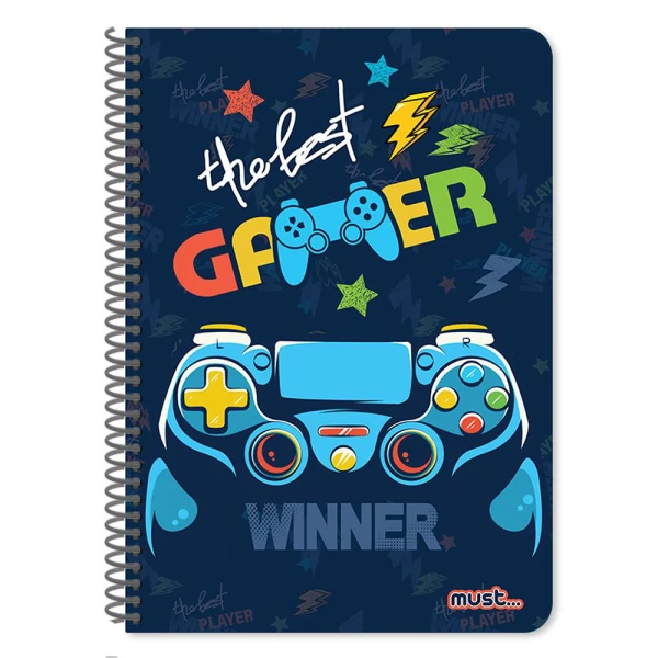 MUST SPIRAL NOTEBOOK Α4 3 THEMES 90 SHEETS BOY 1 - 4 DESIGNS