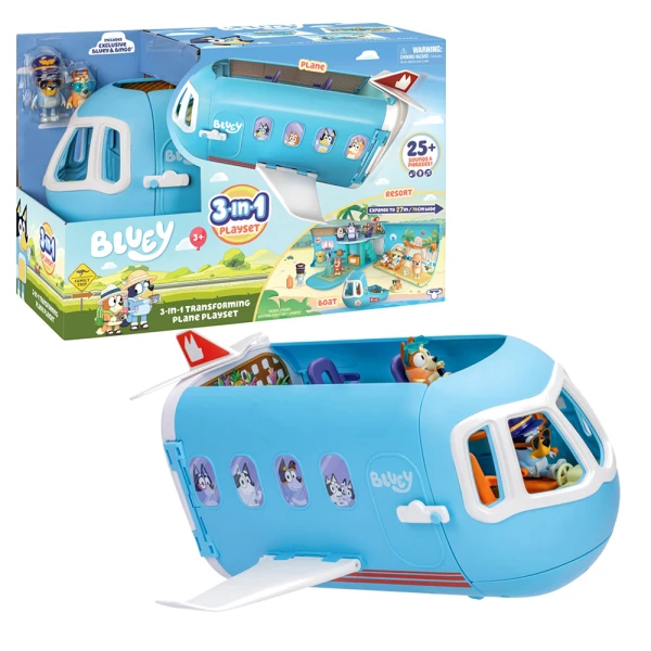 BLUEY 3 IN 1 AIRPLANE PLAYSET