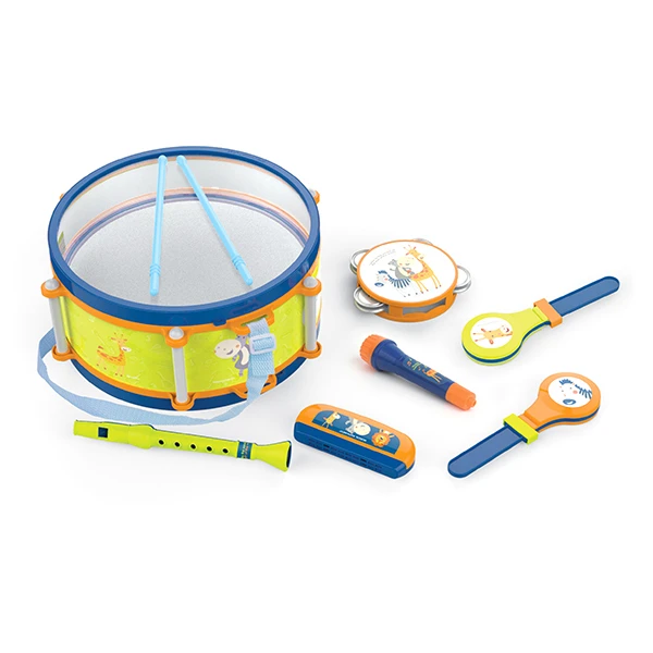 DRUM SET WITH MUSICAL INSTRUMENTS