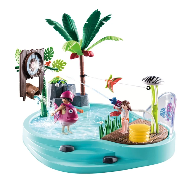 PLAYMOBIL FAMILY FUN SMALL POOL WITH WATER SPRAYER