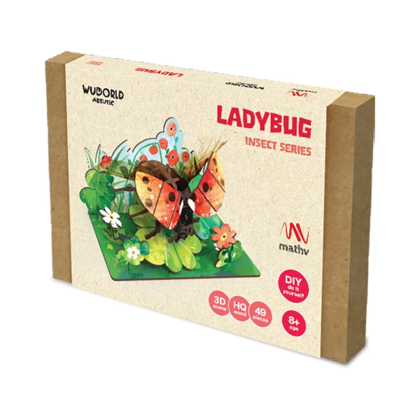 WUDORLD ARTISTIC INSECT SERIES ΞΥΛΙΝΗ ΚΑΤΑΣΚΕΥΗ LADYBUG