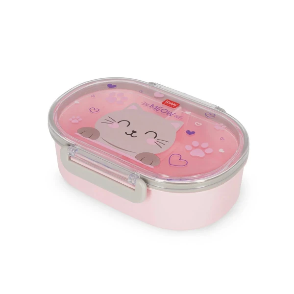 LUNCH BOX 500ml WITH 2 COMPARTMENTS - KITTY