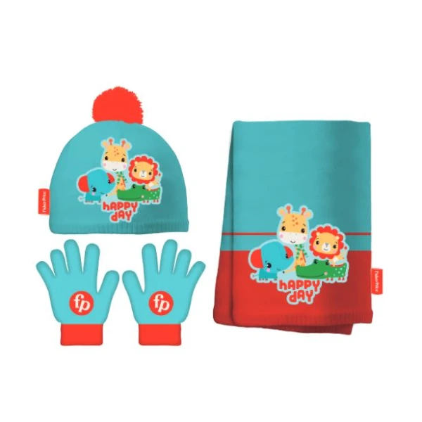 ΣΕΤ ΣΚΟΥΦΑΚΙ ΚΑΣΚΟΛ ΚΑΙ ΓΑΝΤΙΑ FISHER PRICE