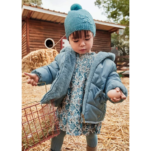 MAYORAL REVERSIBLE FUR JACKET LIGHT BLUE-PURPLE 
